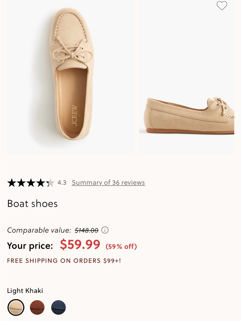 J. Crew Light Khaki Suede Moccasins/Boat shoes
